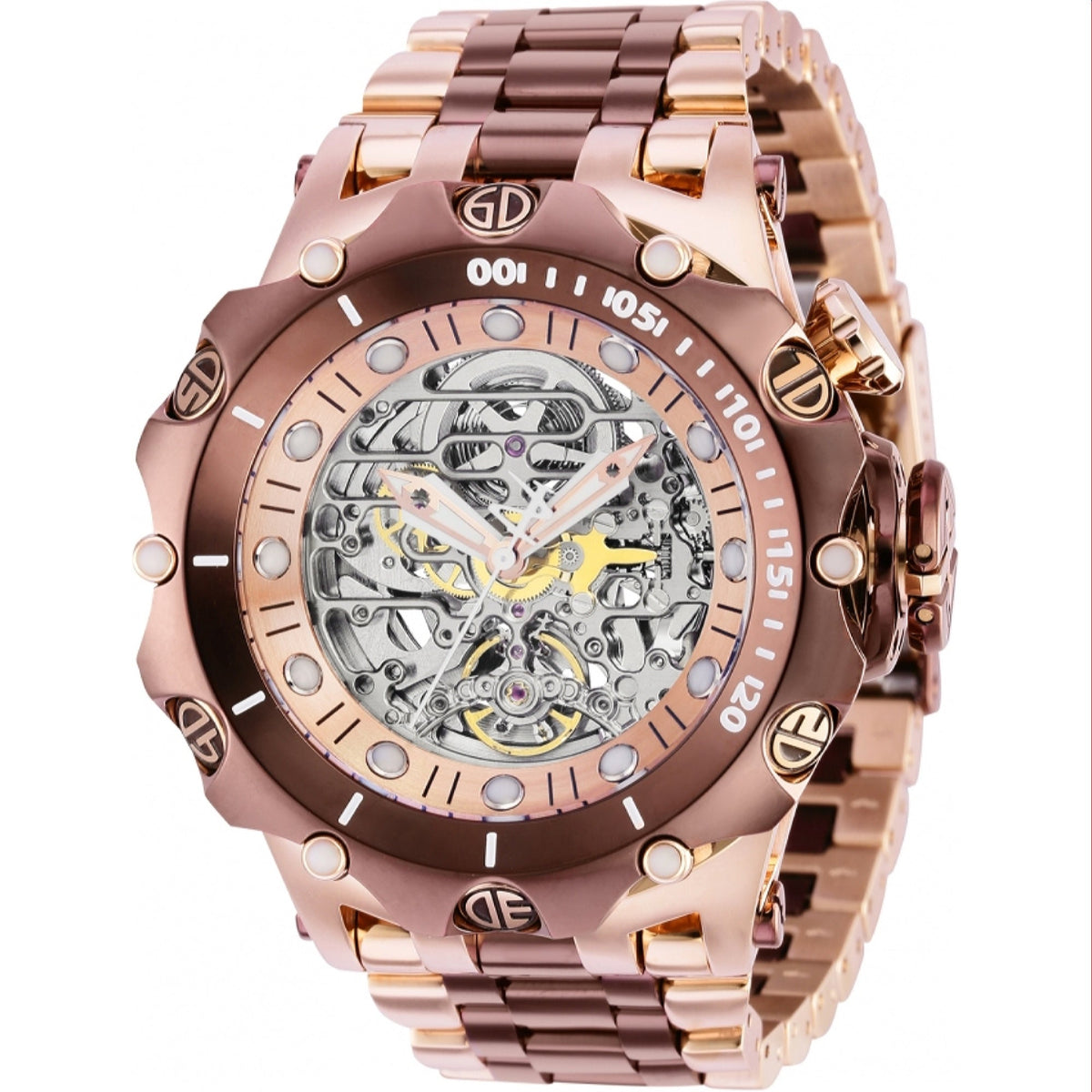 Invicta Men&#39;s 36662 Reserve Venom Automatic Brown and Rose-Tone Stainless Steel Watch