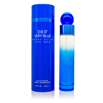 360 Very Blue Perry Ellis Edt Spray 3.4 Oz (100 Ml) For Men 09101277