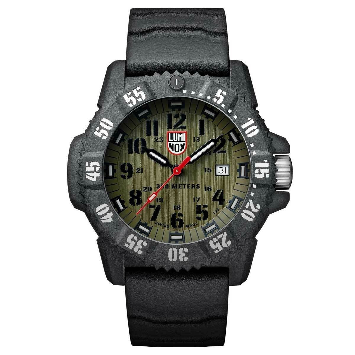 Luminox Men&#39;s 3813 Master Carbon Seal Black Silicone Watch