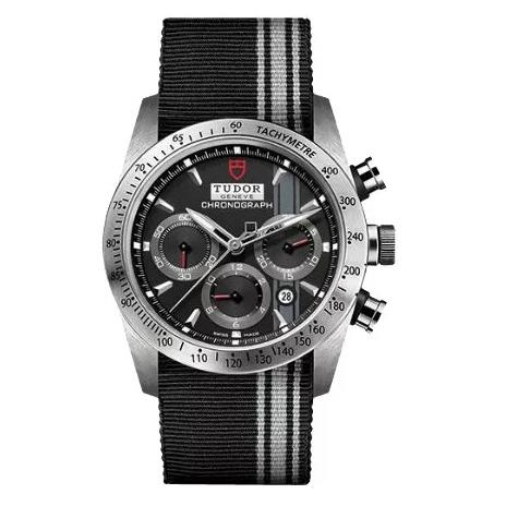 Tudor Men&#39;s 42000-0009 Fastrider Chronograph Automatic Grey and Black Fabric Watch