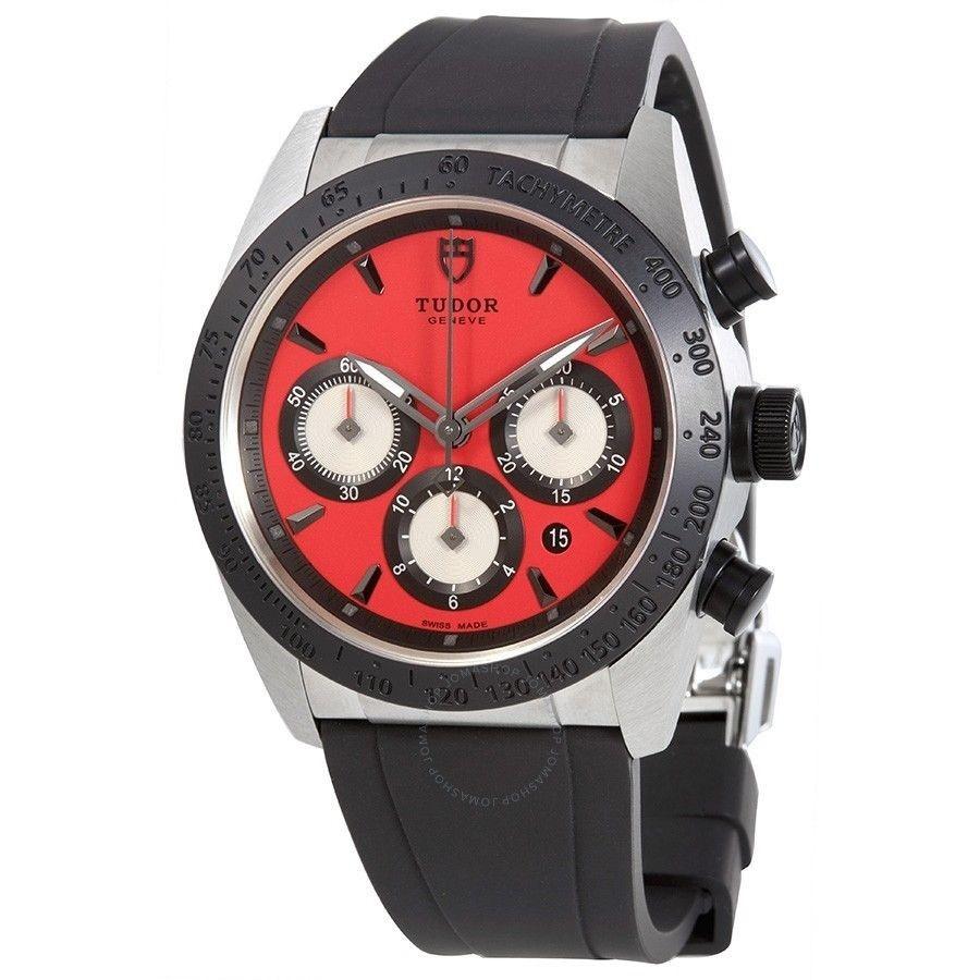 Tudor Men&#39;s 42010N-0009 Fastrider Chronograph Automatic Black Rubber Watch