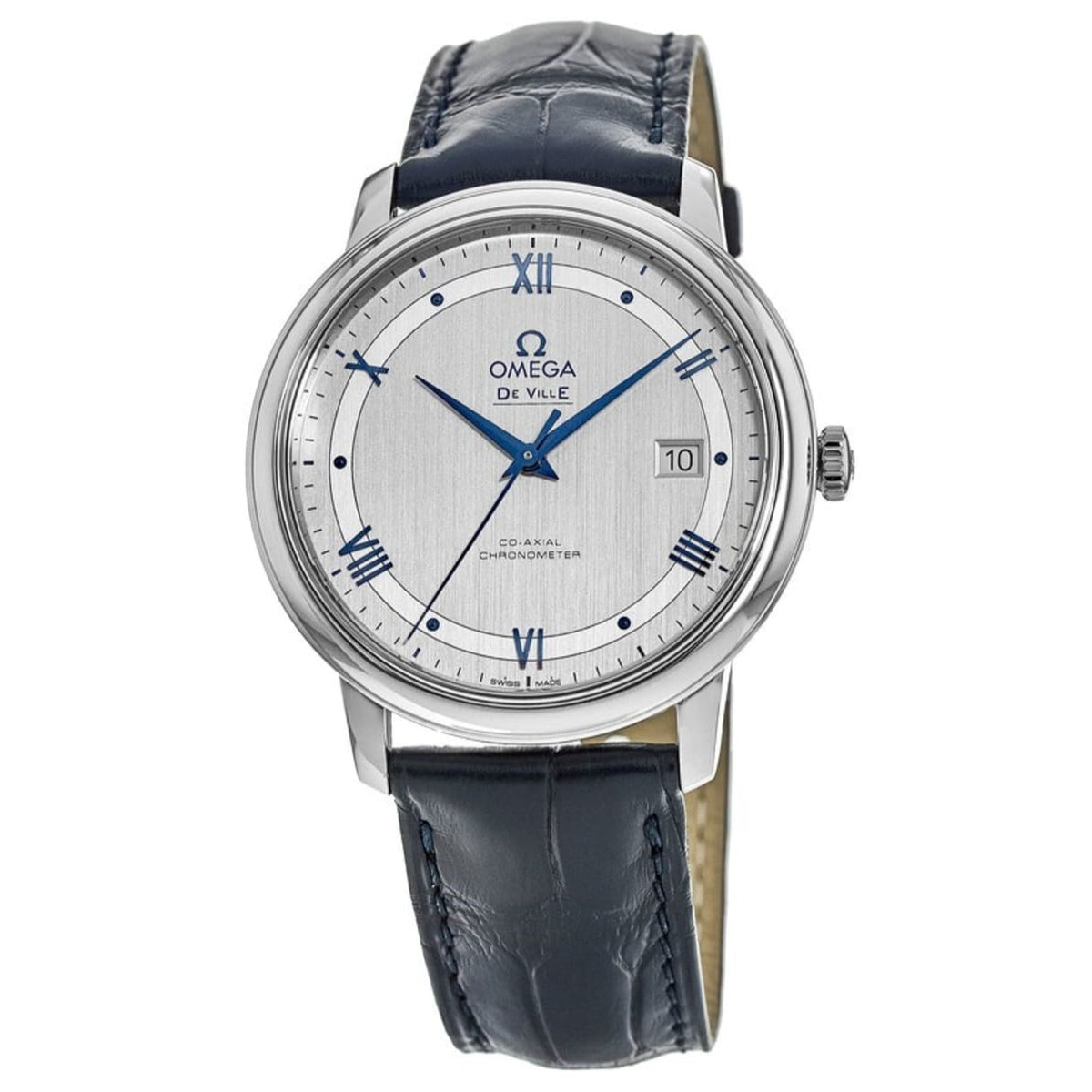 Omega Men&#39;s 424.13.40.20.02.003 De Ville Blue Leather Watch