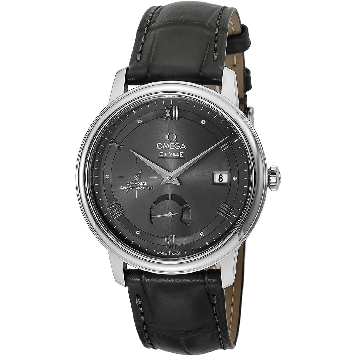 Omega Men&#39;s 424.13.40.21.06.001 De Ville Grey Leather Watch