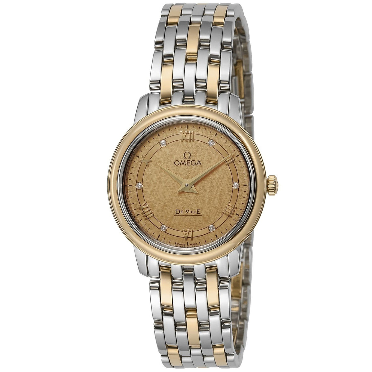 Omega Women&#39;s 424.20.27.60.58.004 De Ville Two-Tone Stainless Steel Watch