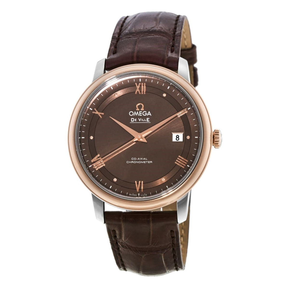 Omega Men&#39;s 424.23.40.20.13.001 De Ville Brown Leather Watch