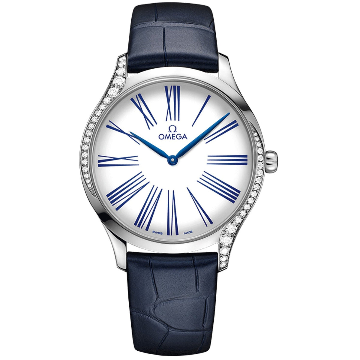 Omega Women&#39;s 428.18.39.60.05.001 De Ville Blue Leather Watch