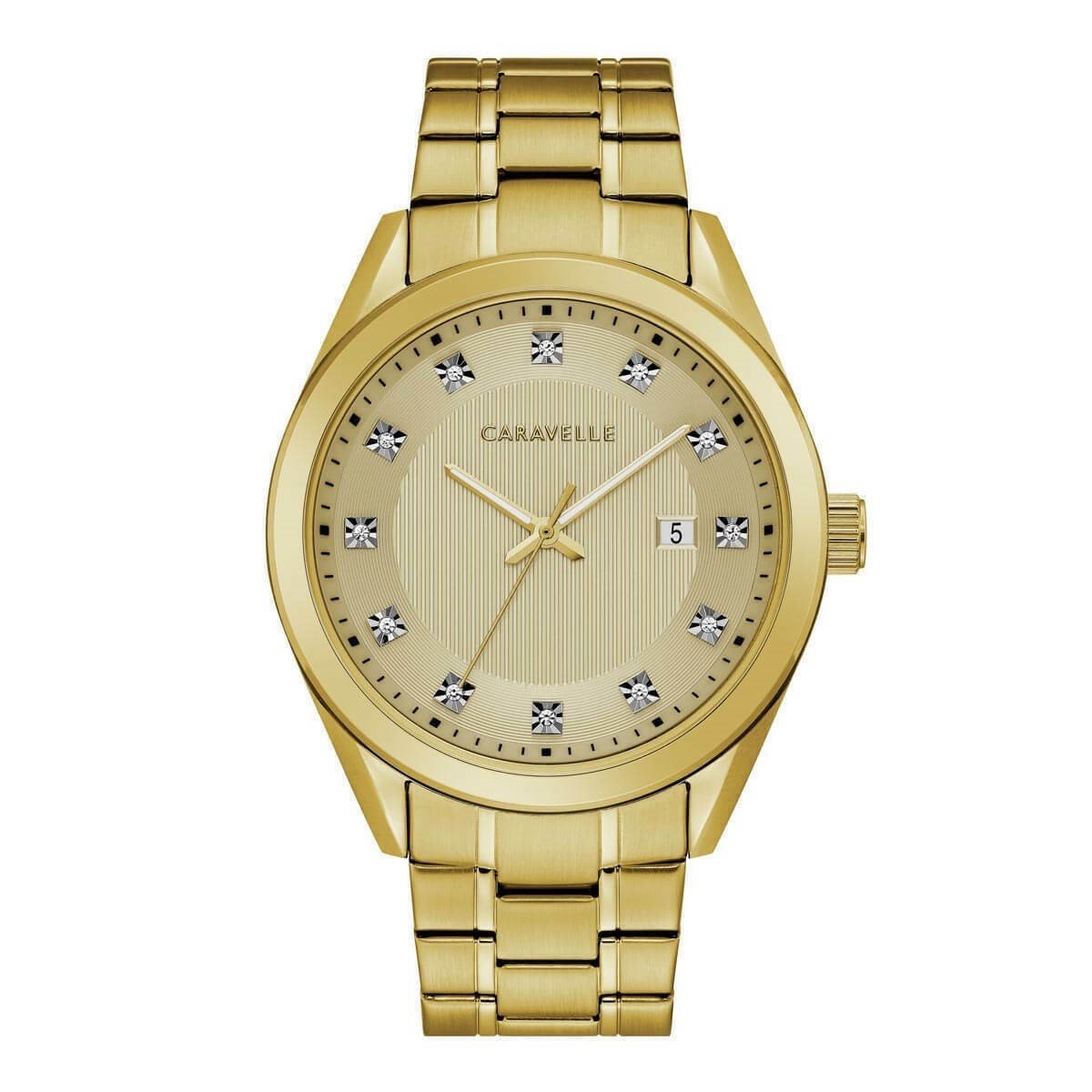 Bulova Men&#39;s 44B125 Caravelle by Bulova Gold-Tone Stainless Steel Watch