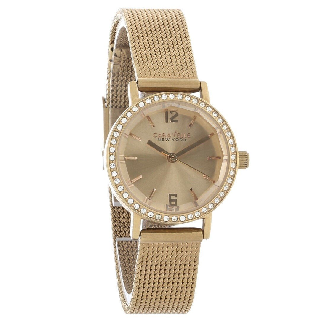 Bulova Women&#39;s 44L158 Caravelle Rose Gold-Tone Stainless Steel Watch