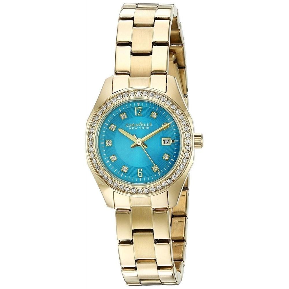 Bulova Women&#39;s 44M109 New York Gold-Tone Stainless Steel Watch