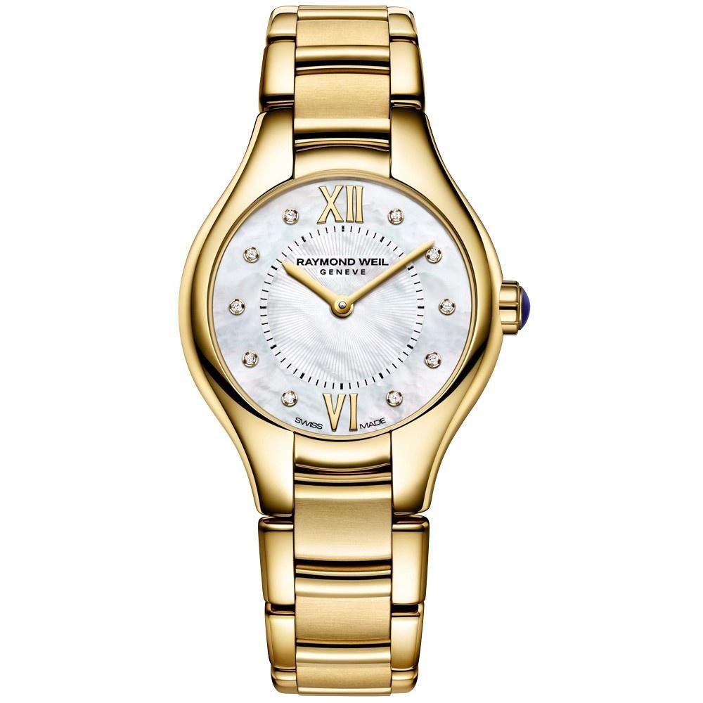 Raymond Weil Women&#39;s 5124-P-00985 Noemia Diamond Gold-Tone Stainless Steel Watch