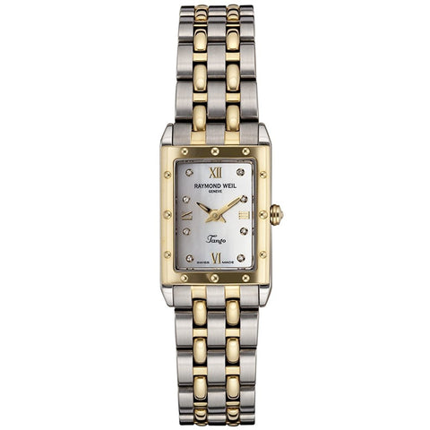 Raymond Weil Women's 5971-STP-00995 Tango 18 Kt Yellow Gold Diamond Two-Tone Stainless Steel Watch