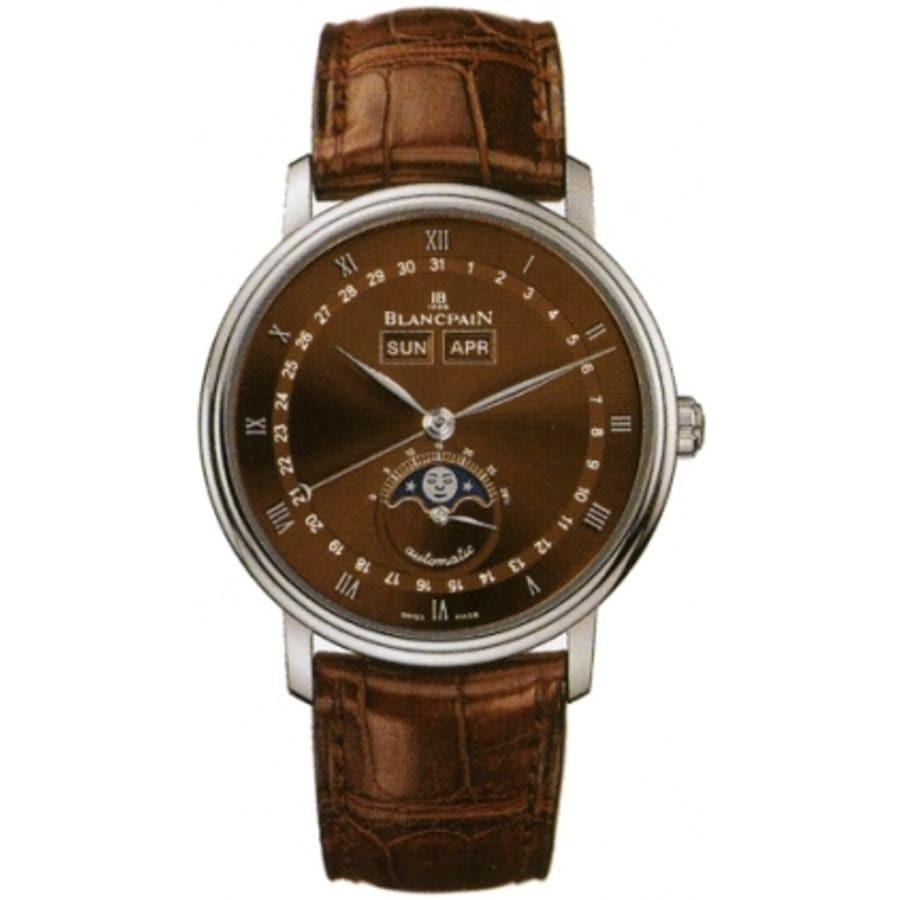 Blancpain Men&#39;s 6263-1546-55B Villeret  Brown Leather Watch