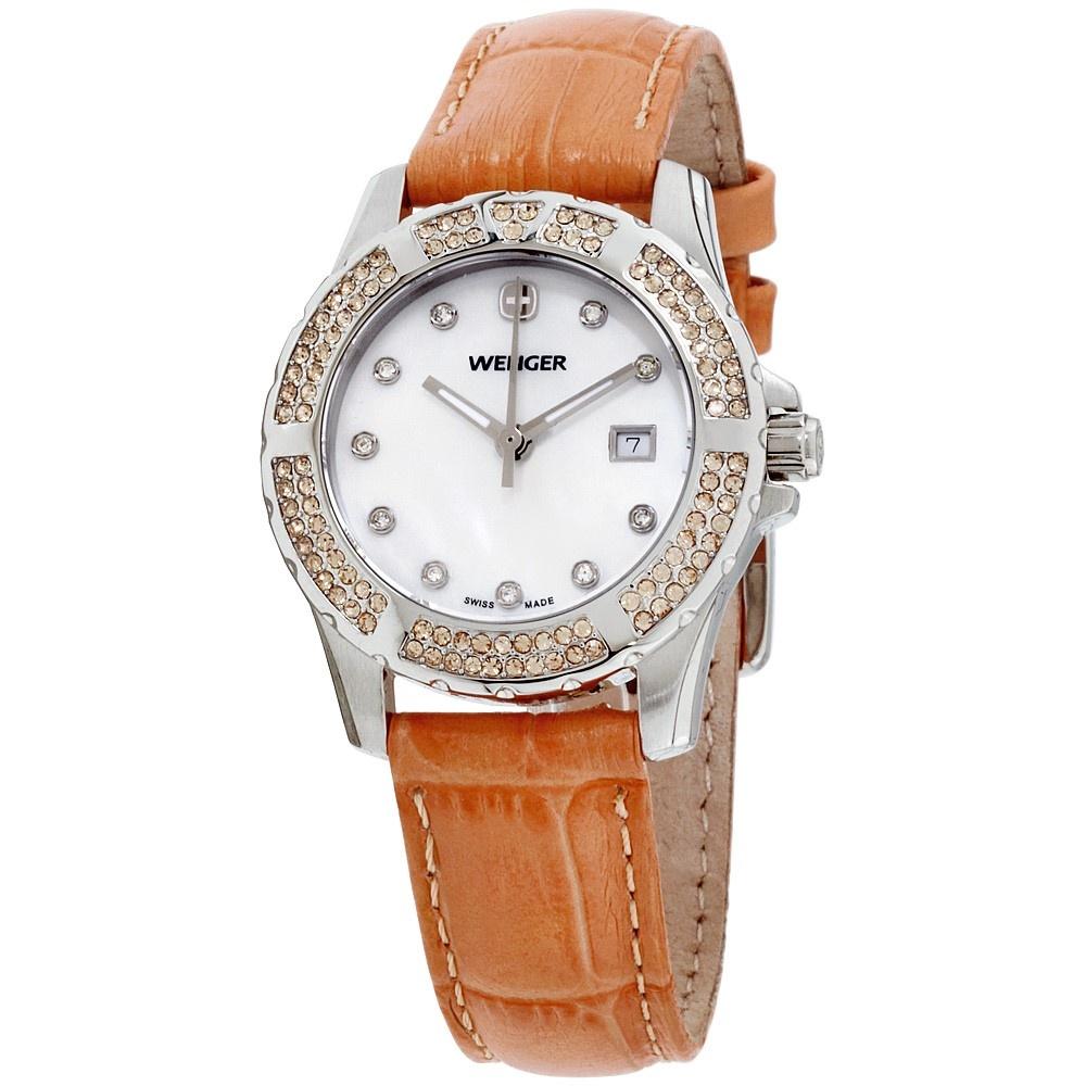 Wenger Women&#39;s 70312 Sport Elegance Brown Leather Watch