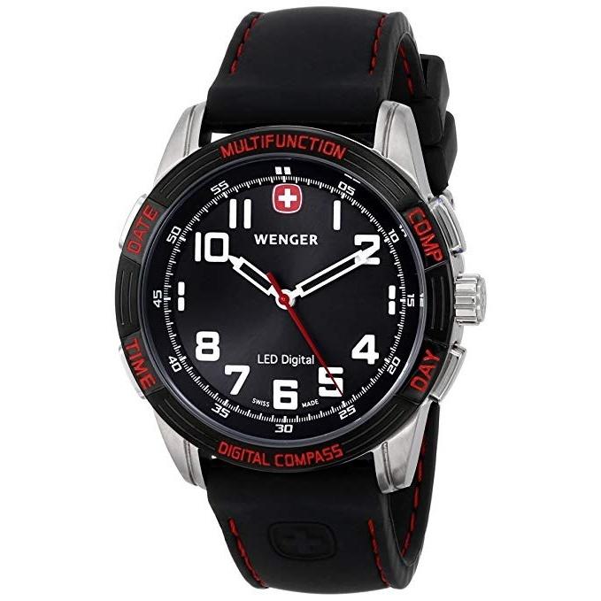 Wenger Men&#39;s 70430 LED Nomad Black Silicone Watch