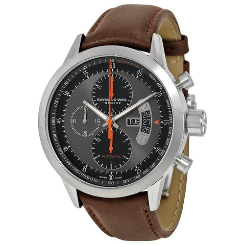 Raymond Weil Men's 7745-TIC-05609 Freelancer Chronograph Automatic Brown Leather Watch