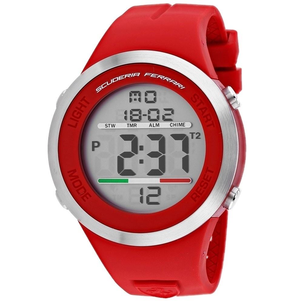 Ferrari Men&#39;s 830370 Digital Red Silicone Watch