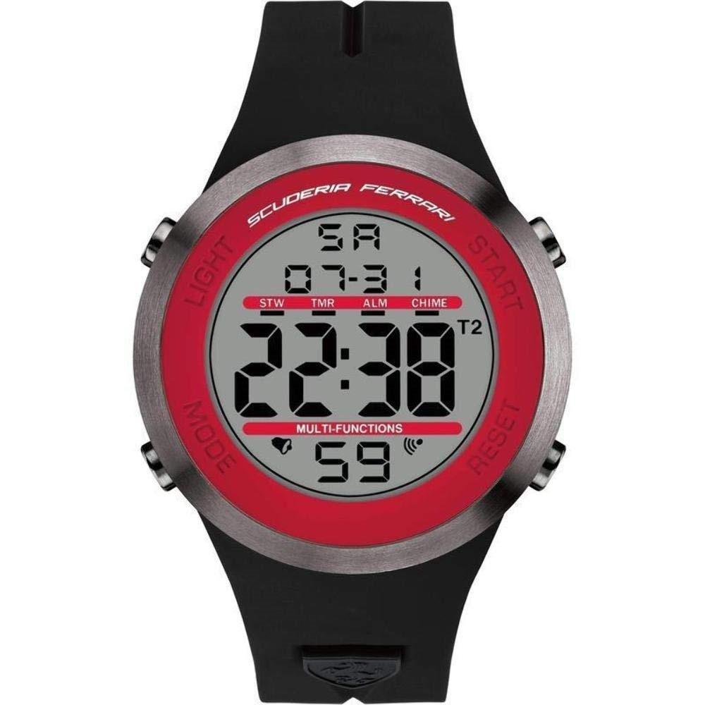 Ferrari Men&#39;s 830371 Digital Black Silicone Watch