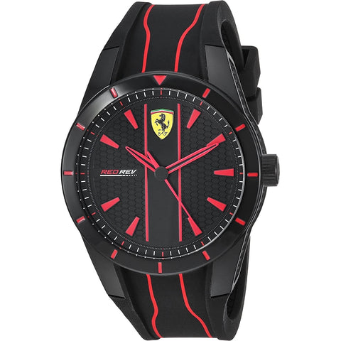 Ferrari Men's 830481 Red Rev Black Silicone Watch