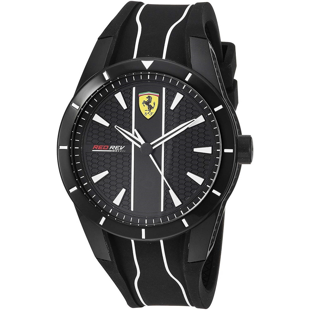 Ferrari Men&#39;s 830495 Red Rev Evo Two-Tone Silicone Watch