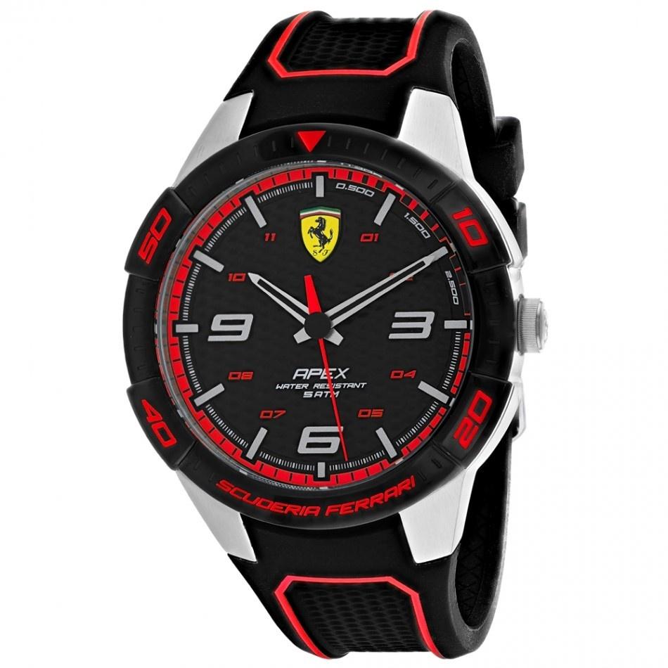 Ferrari Men&#39;s 830630 Scuderia Black Silicone Watch