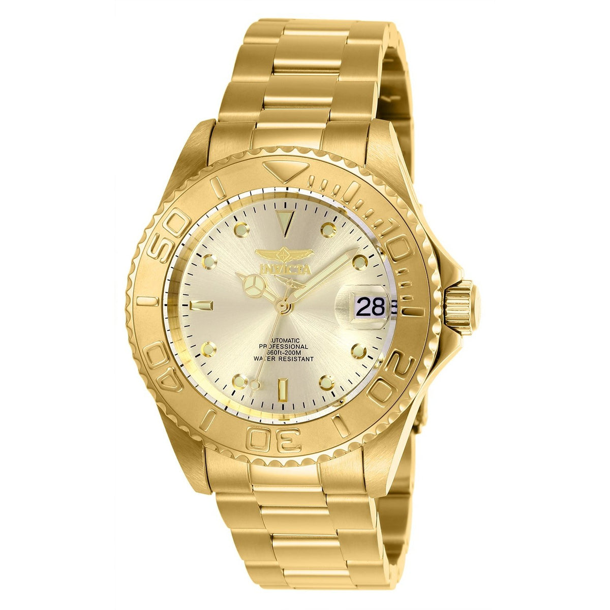 Invicta Men&#39;s 9010OB Pro Diver Automatic Gold-Tone Stainless Steel Watch