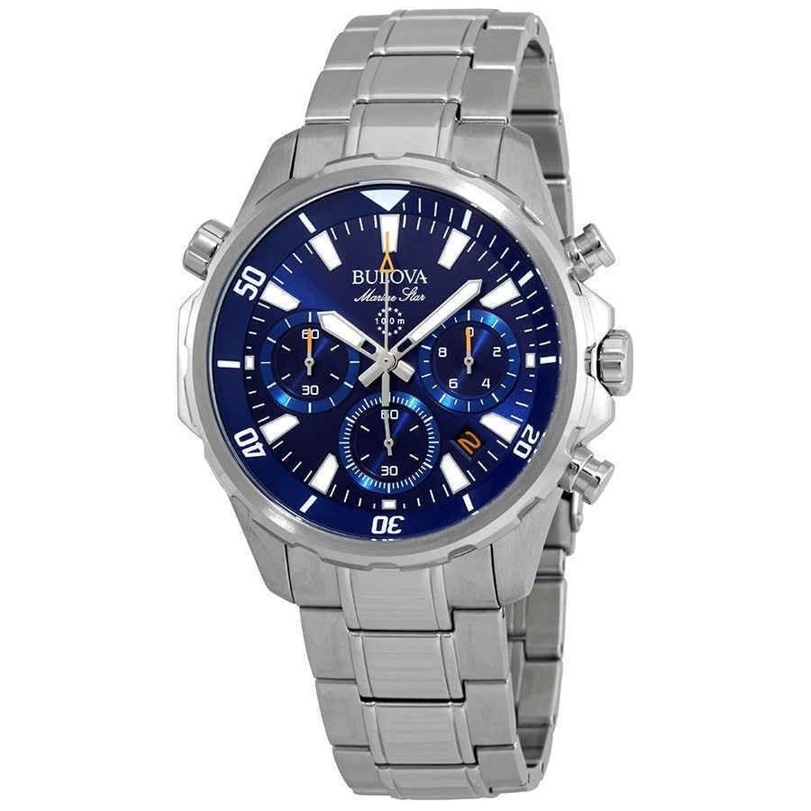 Bulova Men&#39;s 96B256 Marine Star Chronograph Stainless Steel Watch