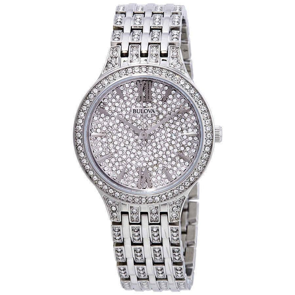 Bulova Women's 96L243 Crystal Crystal Pave Stainless Steel Watch - Bezali