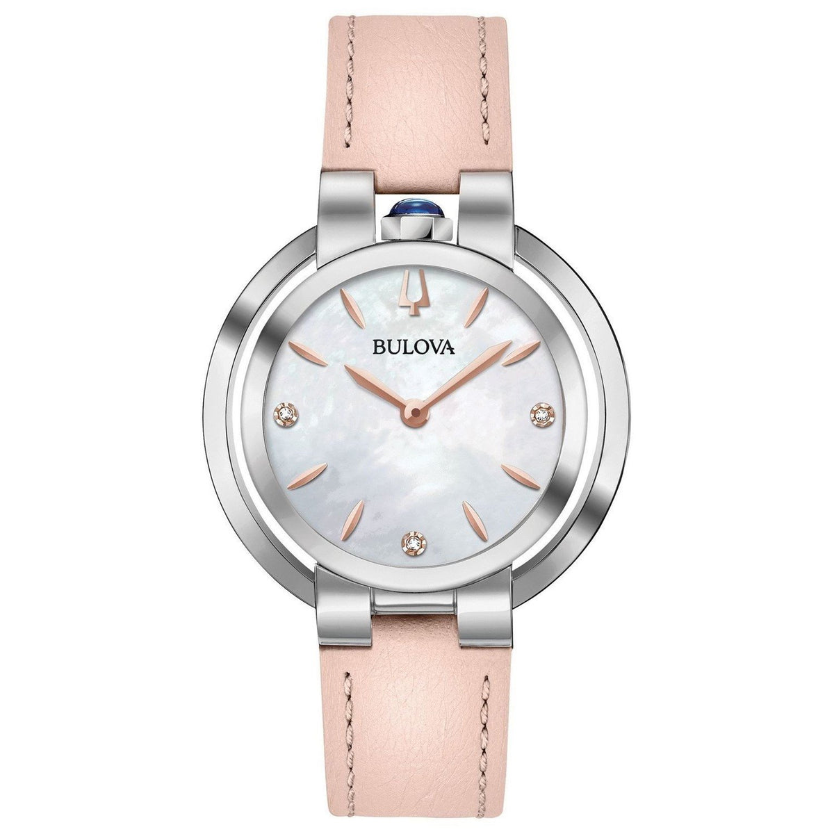 Bulova Women&#39;s 96P197 Rubaiyat  Pink Leather Watch