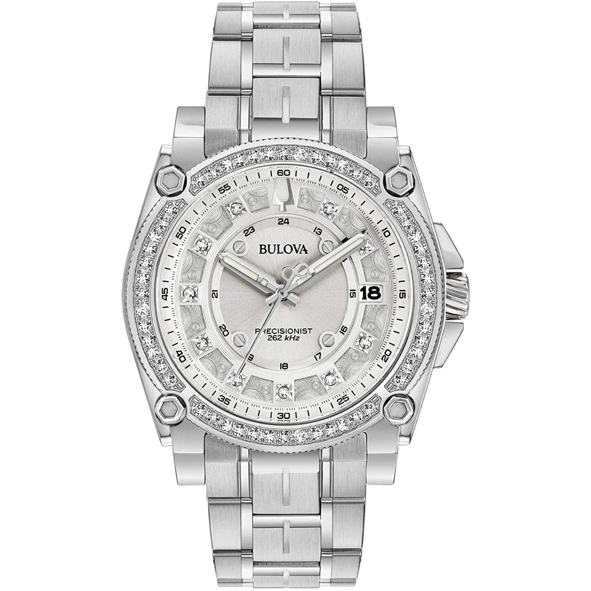 Bulova Women&#39;s 96R226 Precisionist Diamonds Stainless Steel Watch