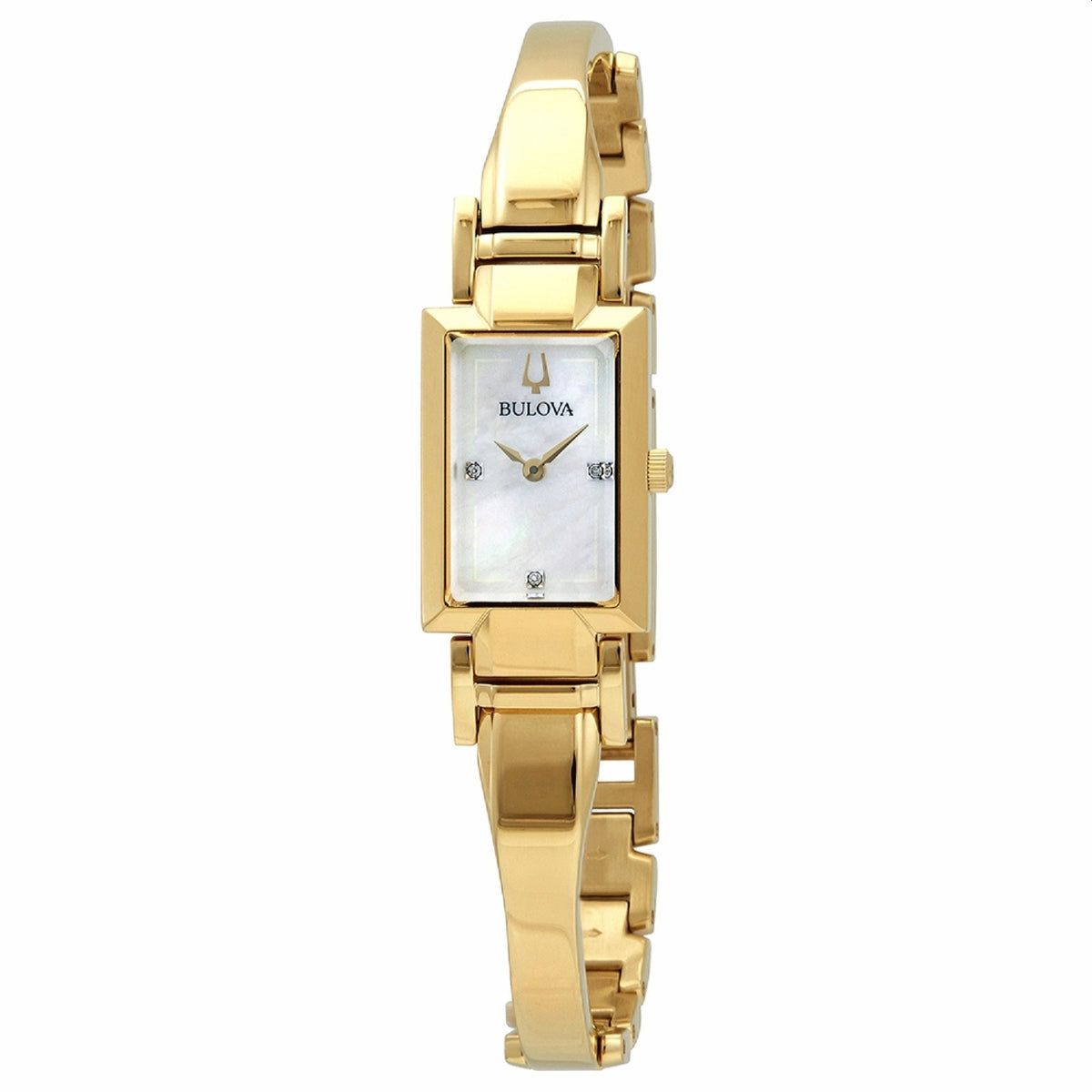 Bulova Women&#39;s 97P141 Classic Diamonds Gold Stainless Steel Watch