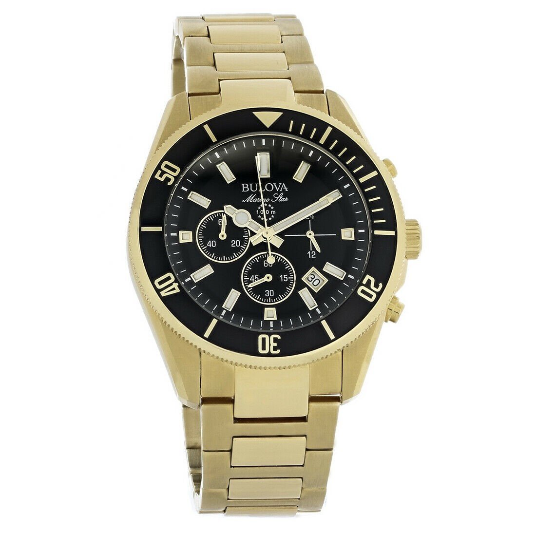 Bulova Men s 98B250 Marine Star Chronograph Gold Tone Stainless