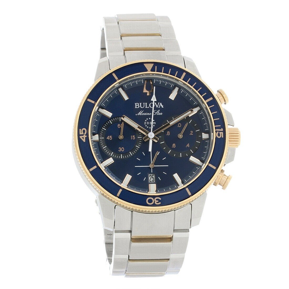 Bulova Men&#39;s 98B301 Marine Star Chronograph Two-Tone Stainless Steel Watch