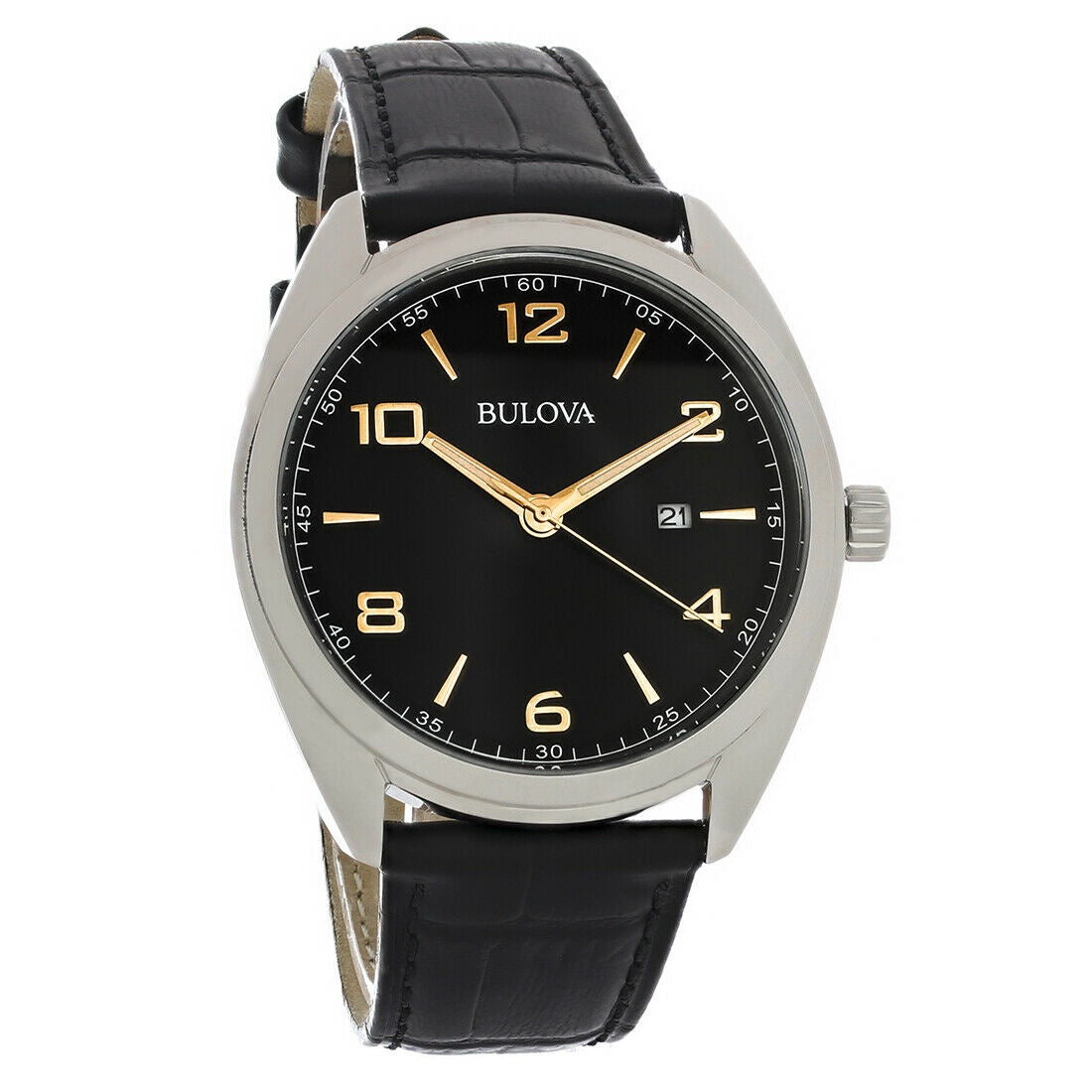 Bulova Men&#39;s 98B367 Black Leather Watch