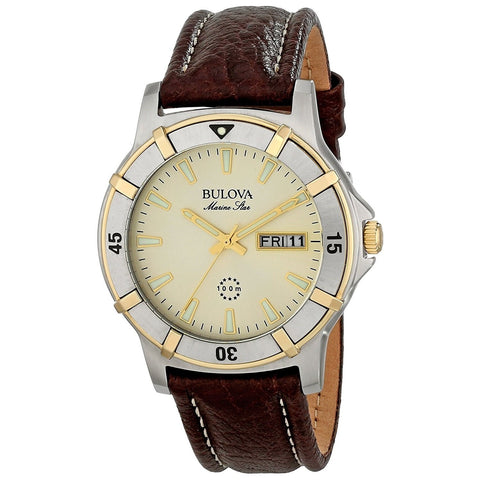 Bulova Men's 98C71 Marine Star Brown Leather Watch