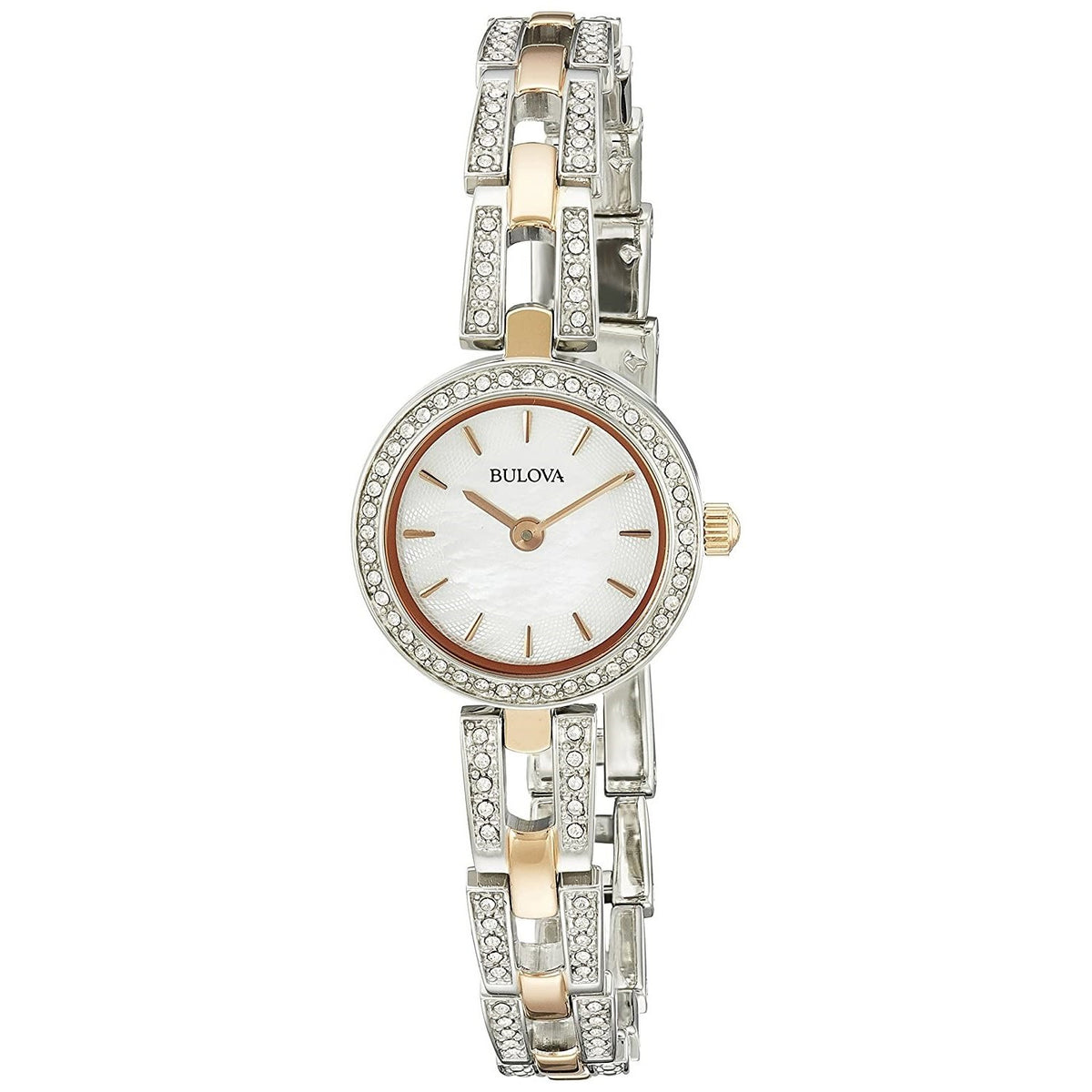 Bulova Women&#39;s 98L212 Crystal Two-Tone Stainless Steel Watch