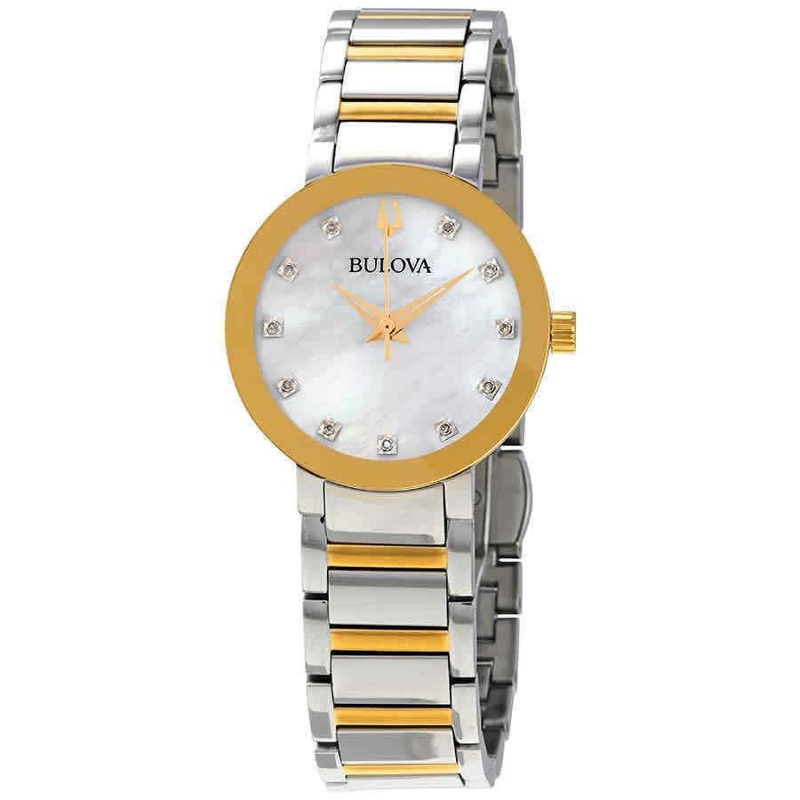 Bulova Women&#39;s 98P180 Diamond Two-Tone Stainless Steel Watch