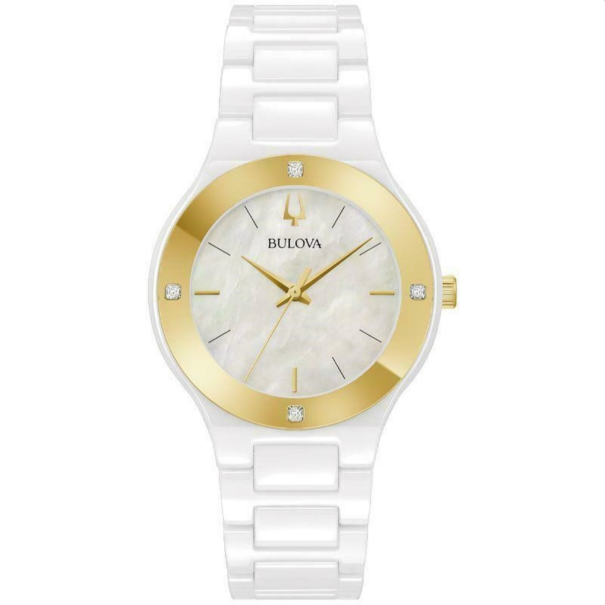 Bulova Women&#39;s 98R292 Millennia White Ceramic Watch