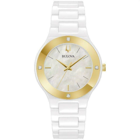 Bulova Women's 98R292 Millennia White Ceramic Watch