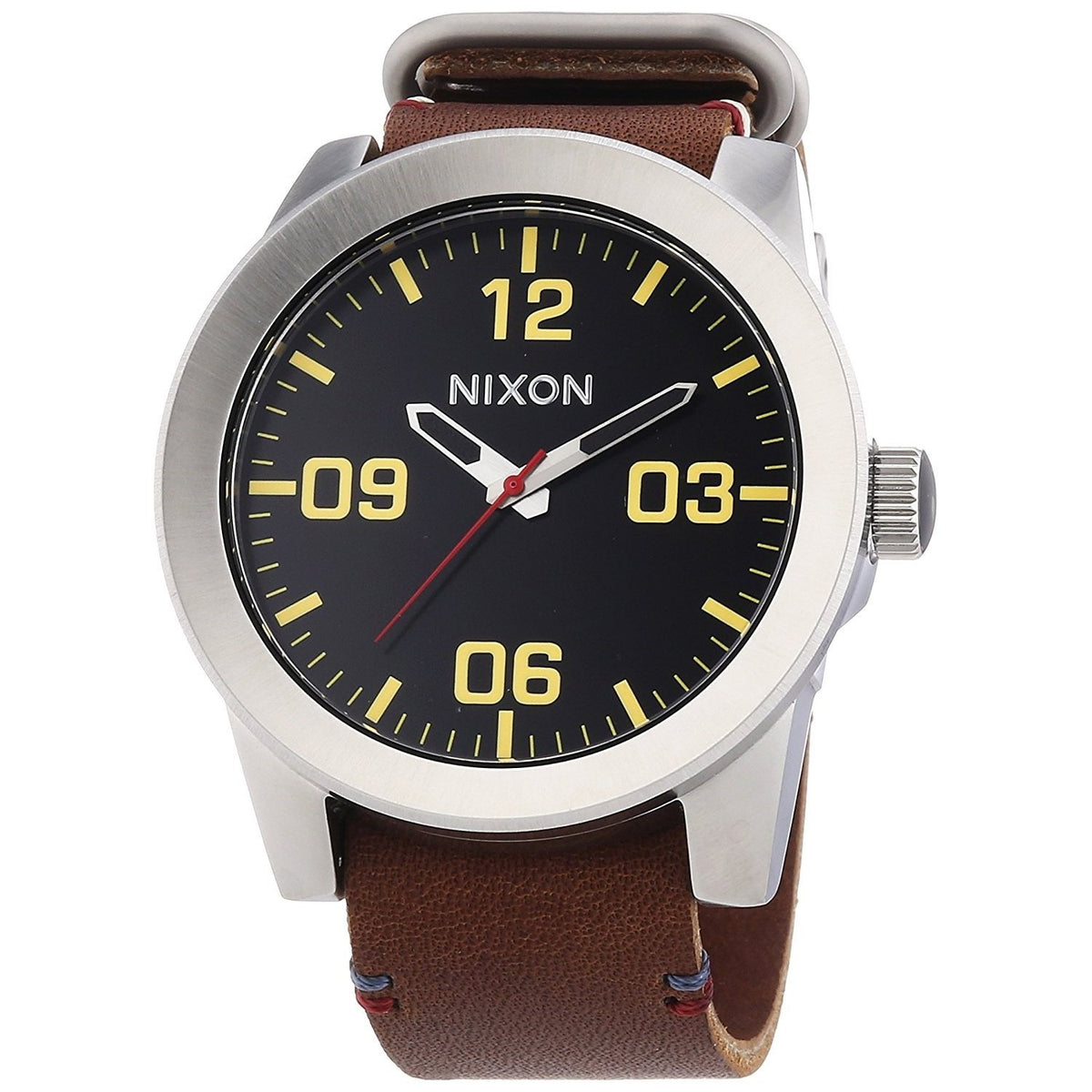 Nixon Men&#39;s A243-019 Corporal Brown Leather Watch