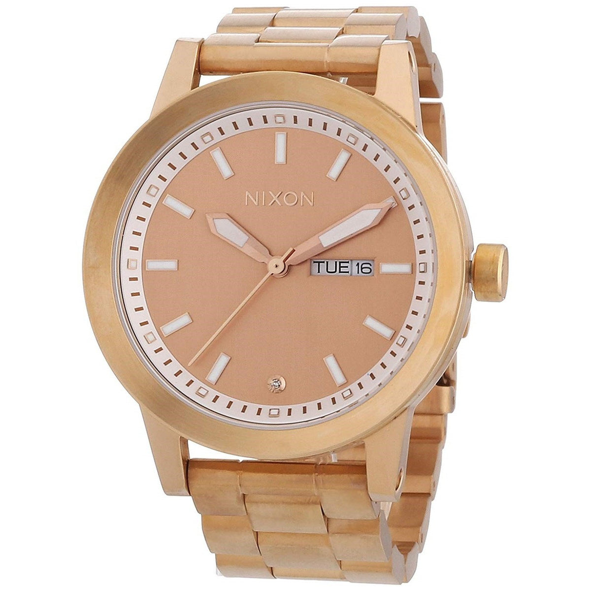 Nixon Men&#39;s A263-897 Crystal Rose-Tone Stainless Steel Watch