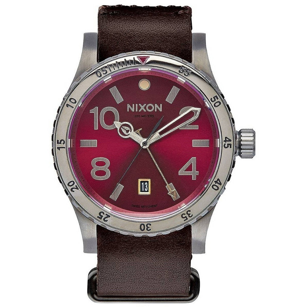 Nixon Men&#39;s A269-2073 Diplomat Brown Leather Watch