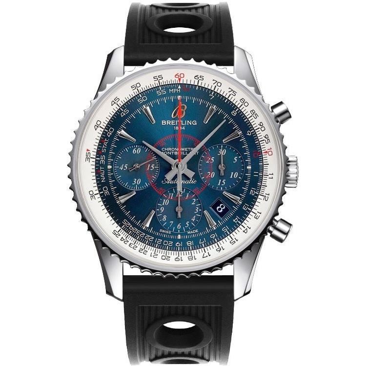 Breitling Men&#39;s AB0130C5-C894-202S Montbrillant 01 Chronograph Black Rubber Watch