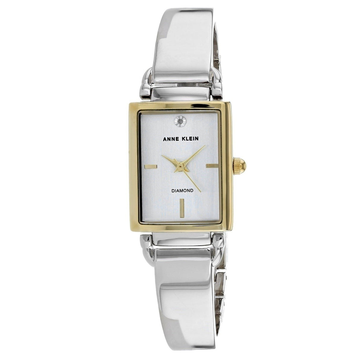 Anne Klein Women&#39;s AK-2495SVTT Classic Diamond Stainless Steel Watch