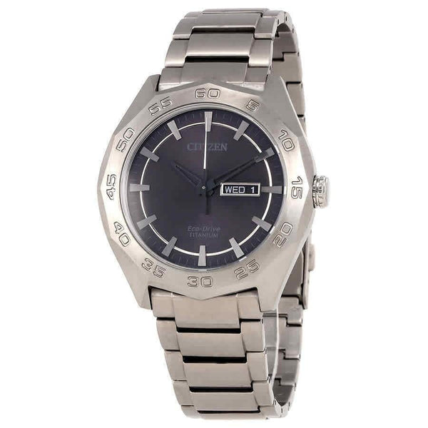 Citizen Men's AW0060-54H Eco-Drive Titanium Grey Titanium Watch - Bezali