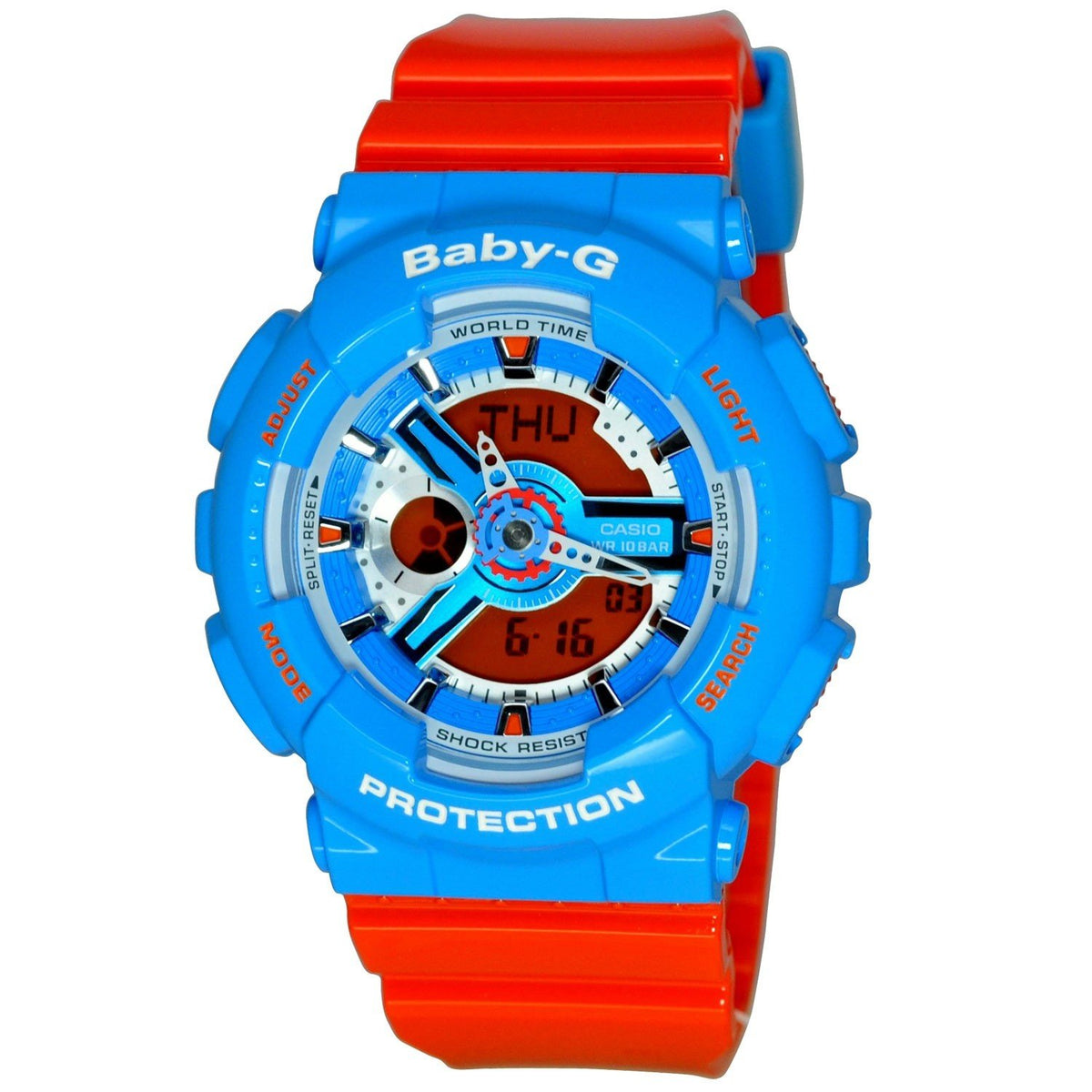 Casio Women&#39;s BA110NC-2A Baby G Chronograph Orange Silicone Watch