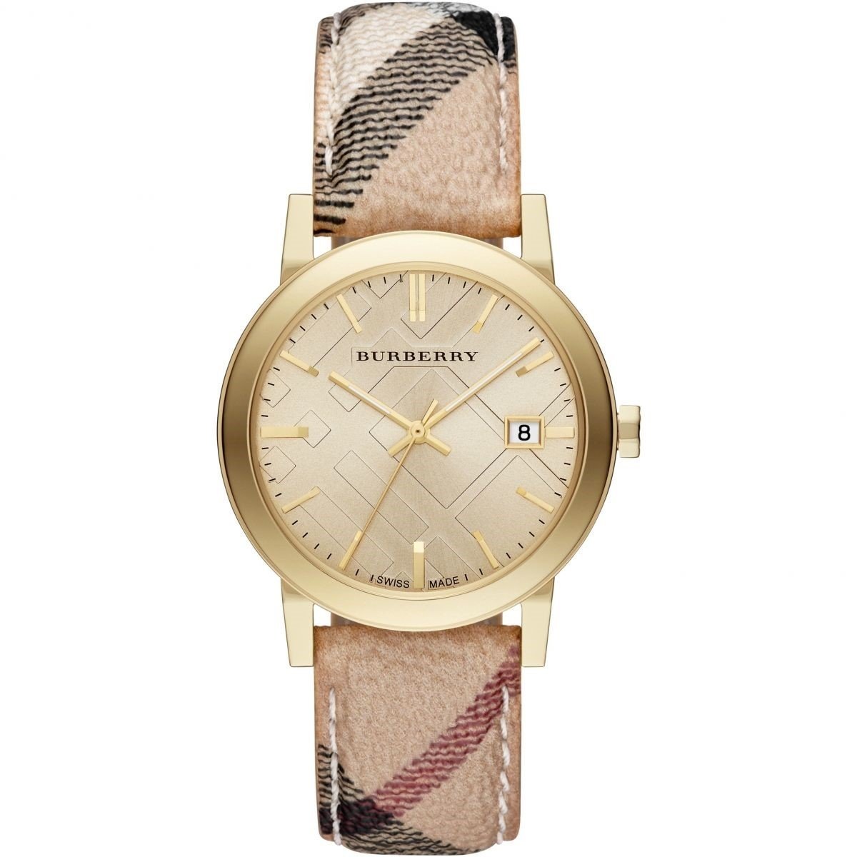 Burberry Unisex BU9026 The City Brown Leather Watch