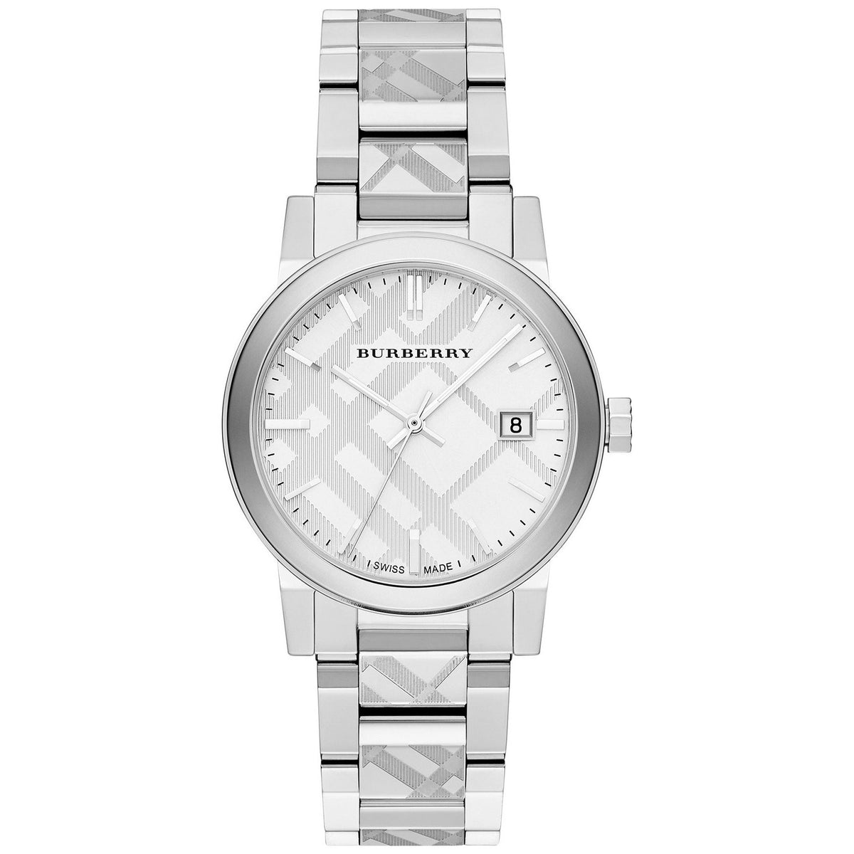 Burberry Unisex BU9037 The City Check Stainless Steel Watch