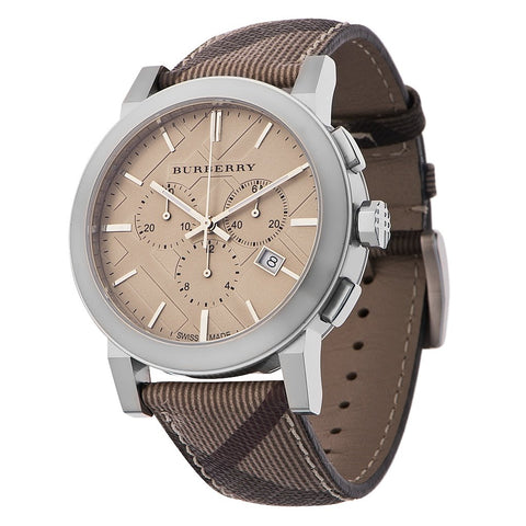 Burberry Men's BU9361 Impressed Chronograph Grey Fabric Watch