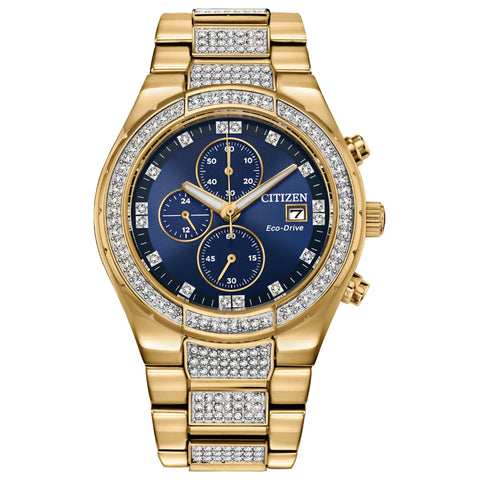 Citizen Men's CA0752-58L Crystal/Chronograph Gold-Tone Stainless Steel  Watch