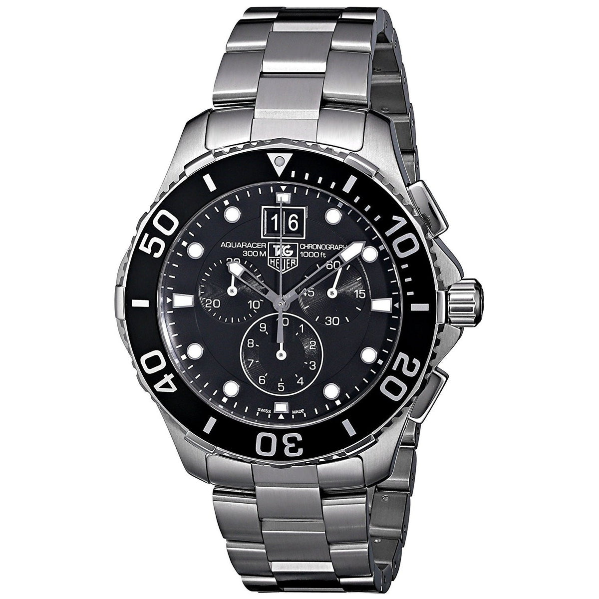 Tag Heuer Men&#39;s CAN1010.BA0821 Aquaracer Chronograph Stainless Steel Watch